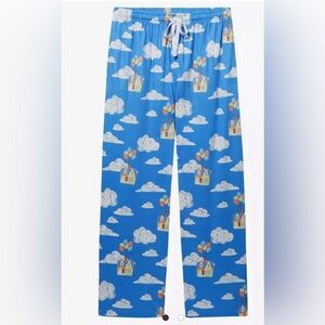 Disney Pixar Up Adult Unisex Drawstring Pajama Pants XL Floating House All over